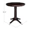 International Concepts Round 36 in Round Top Pedestal Table, 34.9 inH, Rich Mocha, 36 in W, 36 in L, 35.9 in H, Wood K15-36RT-27B-6B - alternate 2